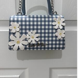 Luv Betsey by Betsy Johnson Blue and White Floral Purse NWT